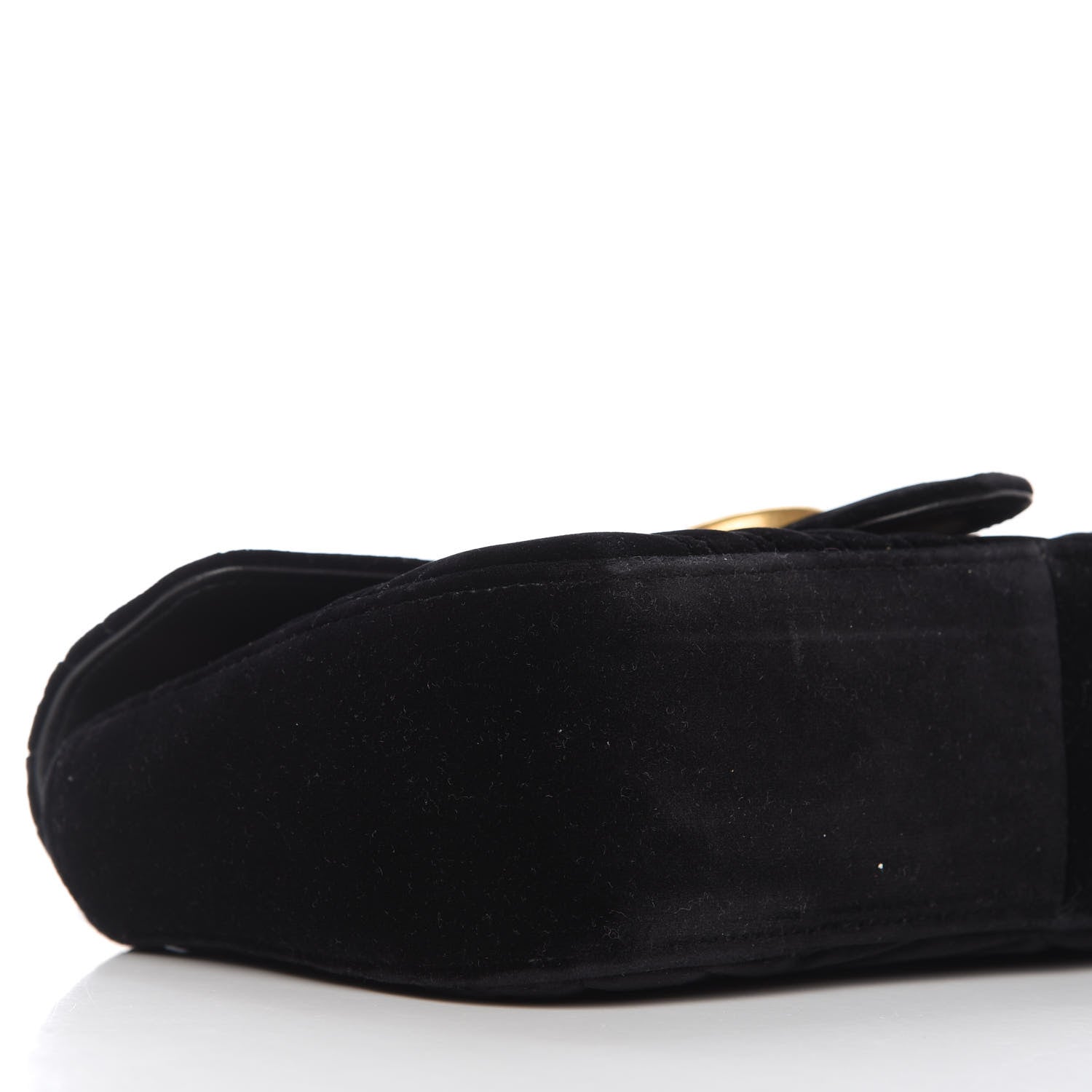 Gucci Velvet Matelasse Small GG Marmont Shoulder Bag Black 6 of 10