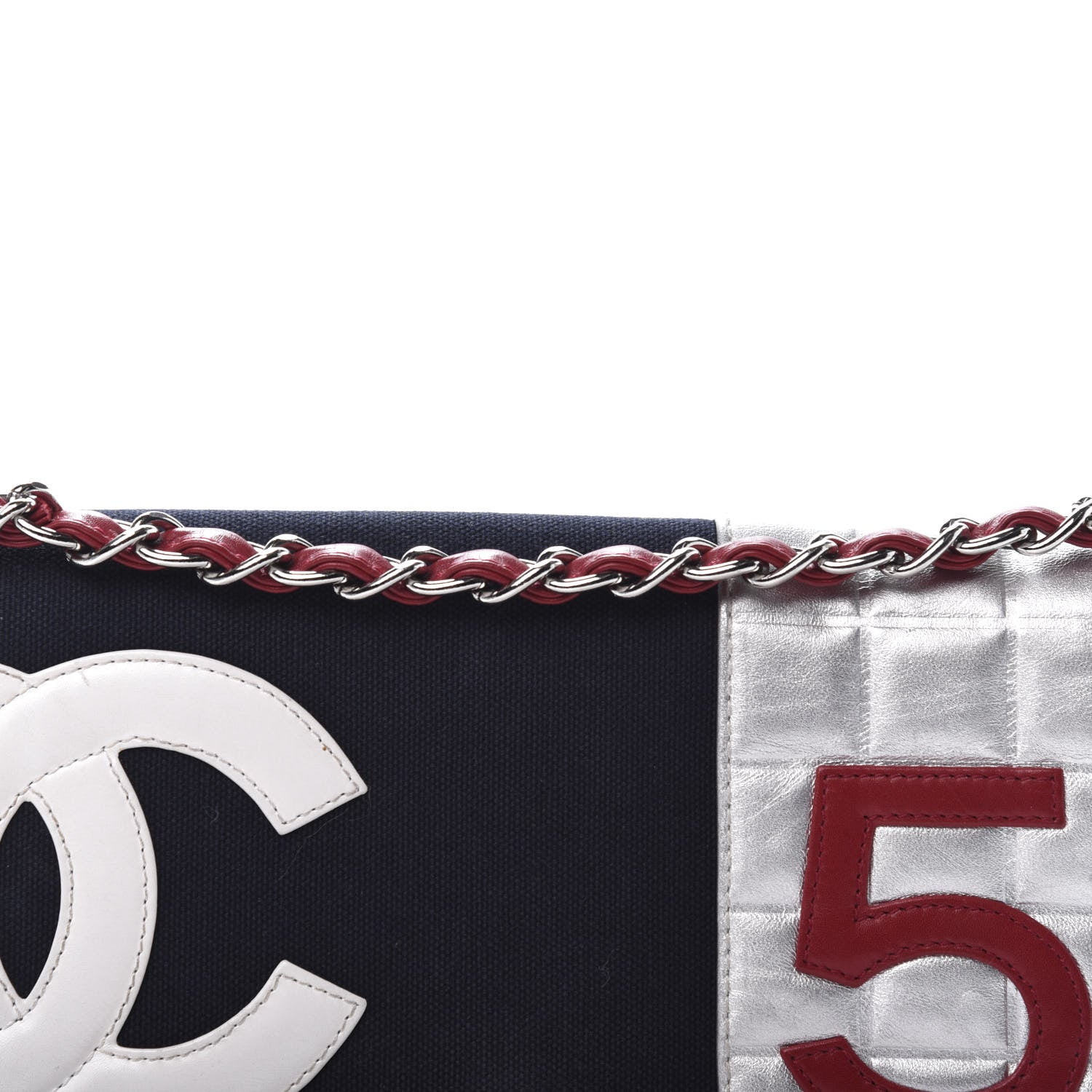 Chanel Metallic Lambskin Canvas CC N°5 Flap Black Silver 12 of 12