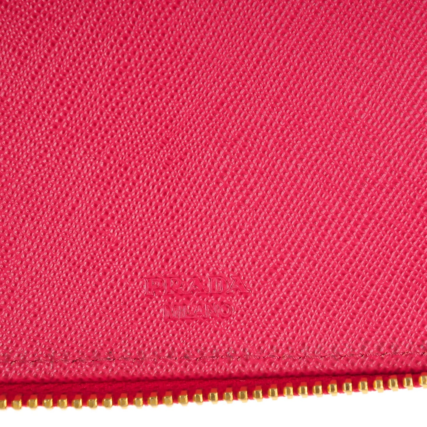 Saffiano Metal Large Zip Around Wallet Peonia