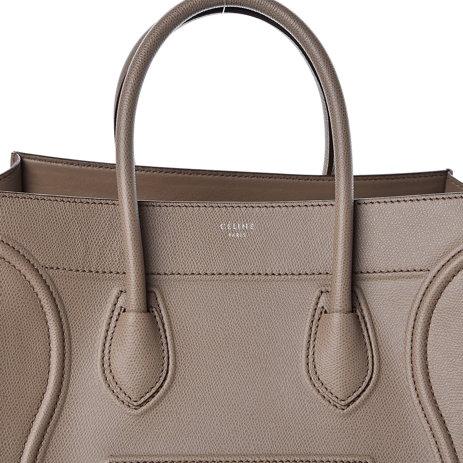 Celine Grained Calfskin Medium Phantom Luggage Taupe 10 of 10