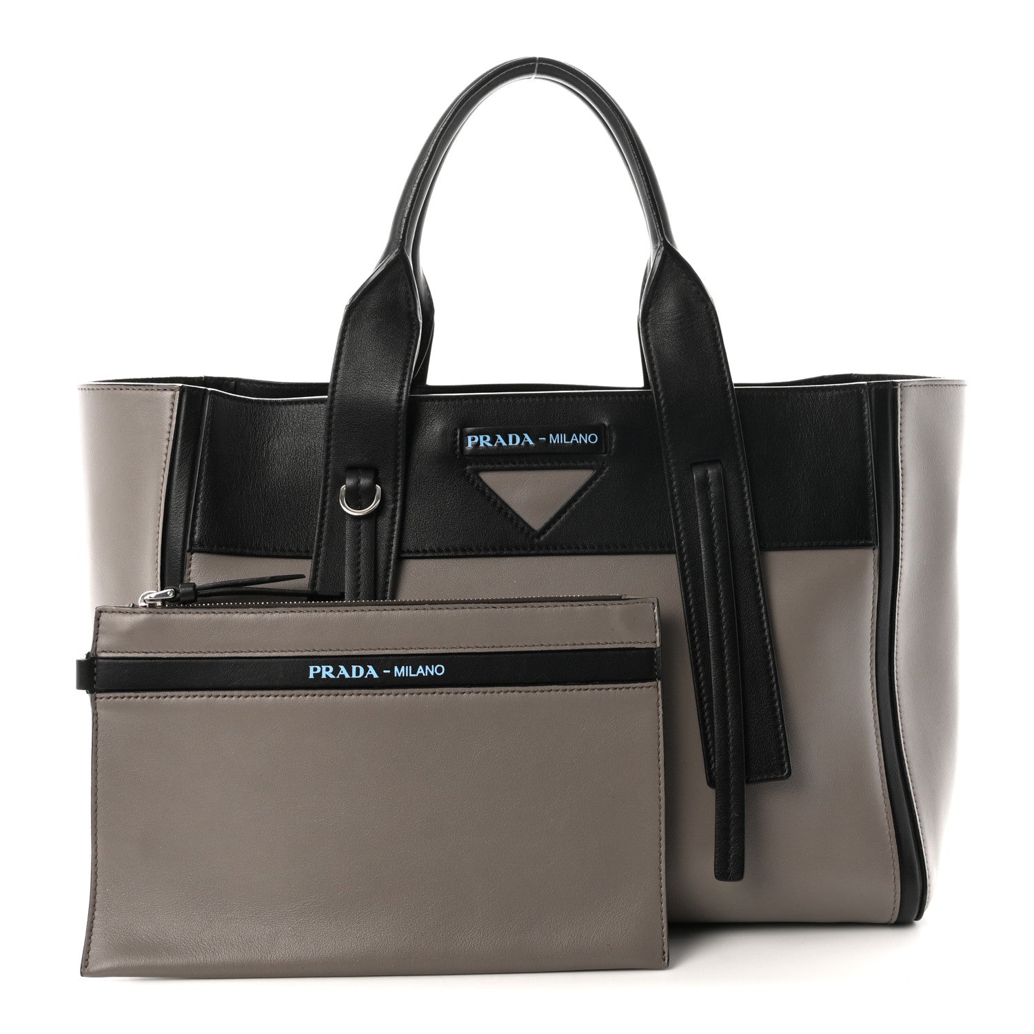 Prada Grace Lux Light Ouverture Large Tote Argilla Black 3 of 10