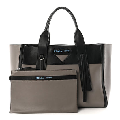 Prada Grace Lux Light Ouverture Large Tote Argilla Black 3 of 10