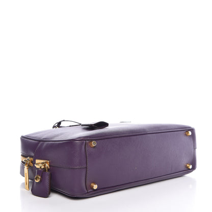 Prada Saffiano Lux Bowler Viola 4 of 16