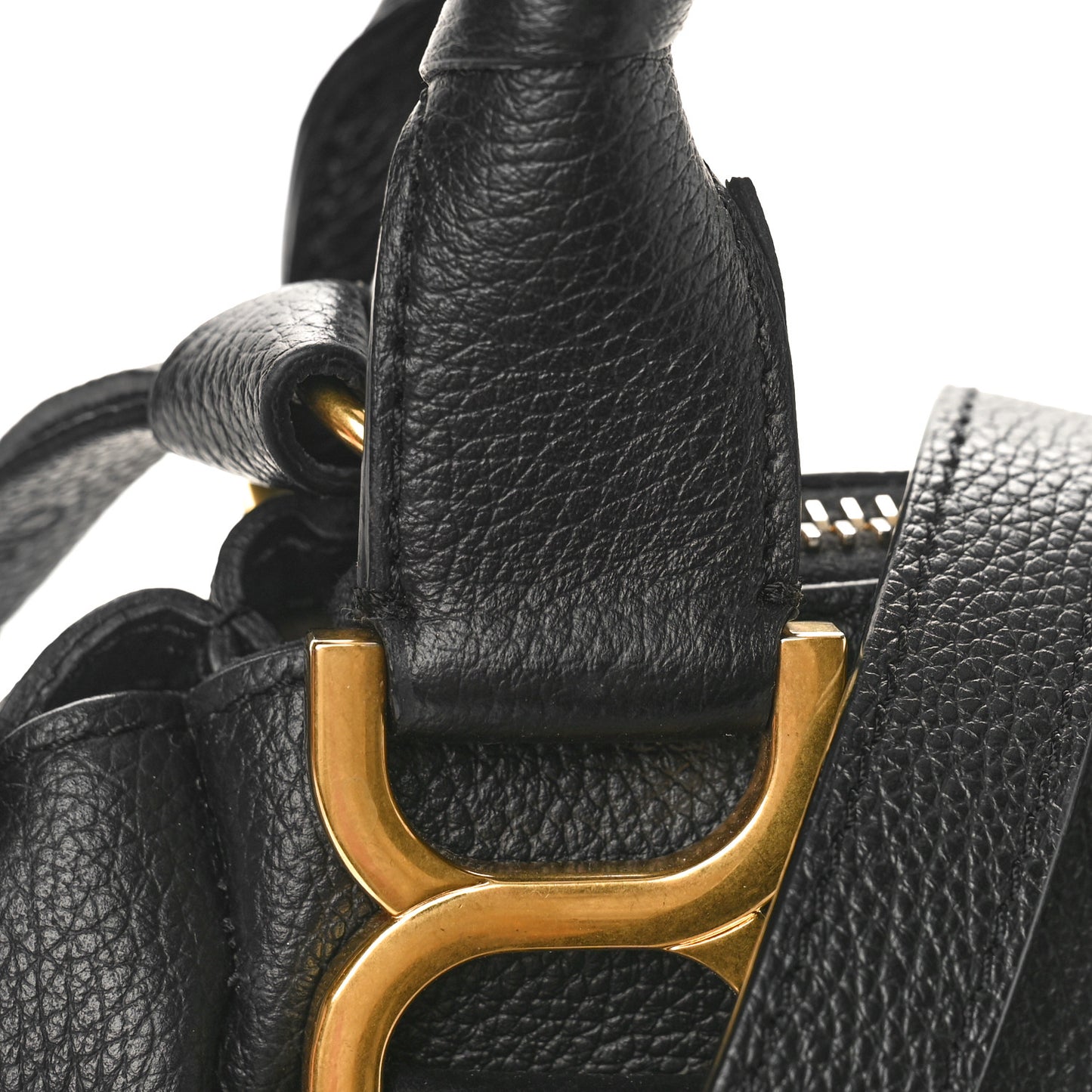 Calfskin Small Marcie Satchel Black