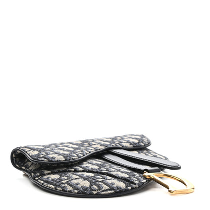 Christian Dior Oblique Saddle Belt Pouch Blue 3 of 8