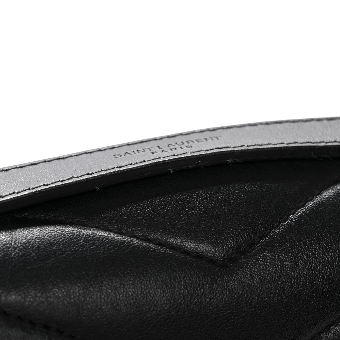 Calfskin Y Quilted Monogram Medium Loulou Chain Satchel Black