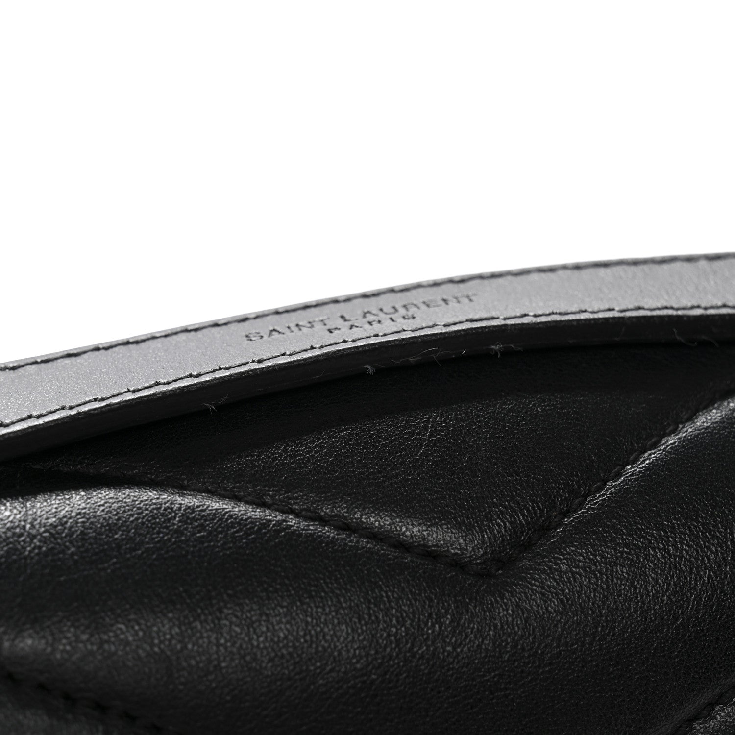 Saint Laurent Calfskin Y Quilted Monogram Medium Loulou Chain Satchel Black 12 of 16