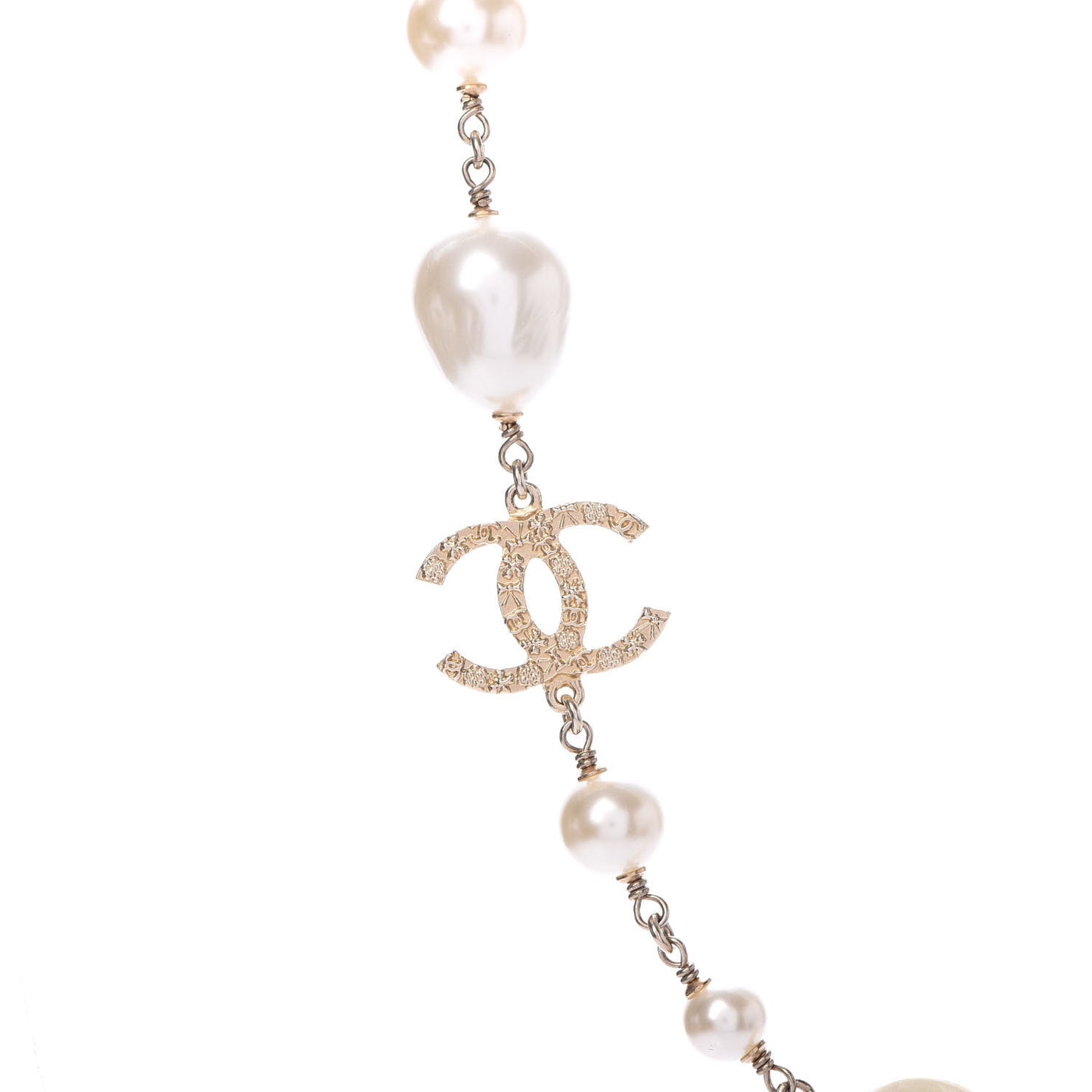 Pearl Precious Symbols CC Short Necklace Gold