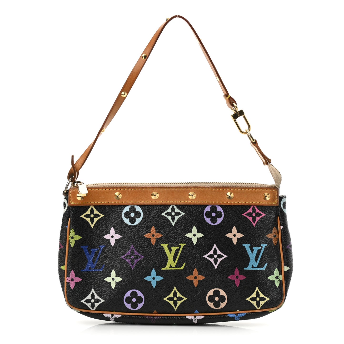 Monogram Multicolor Pochette Accessories Black