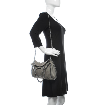 Stella McCartney Shaggy Deer Mini Falabella Fold Over Tote Light Grey 2 of 10