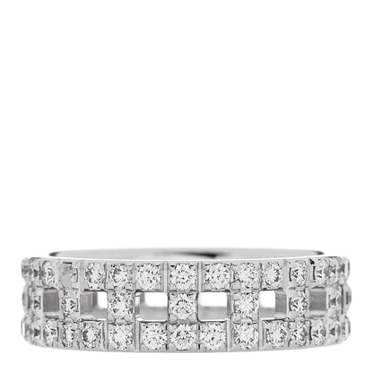 Tiffany 18K White Gold Diamond T True Wide Ring 53 6.25 3 of 5