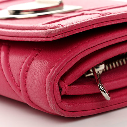 Christian Dior Calfskin Cannage Diorama Nomadene Wallet Fuchsia 15 of 18