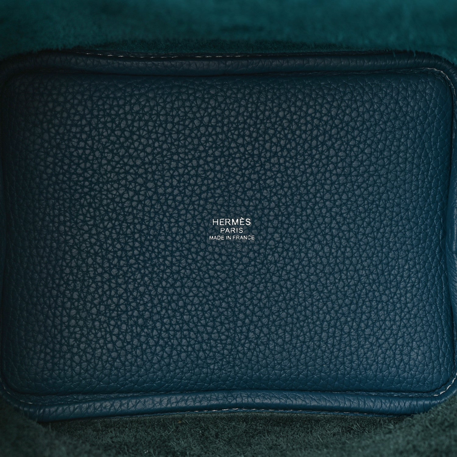Hermes Taurillon Clemence Casaque Picotin Lock 18 PM Vert Bosphore Vert Cypress 5 of 11