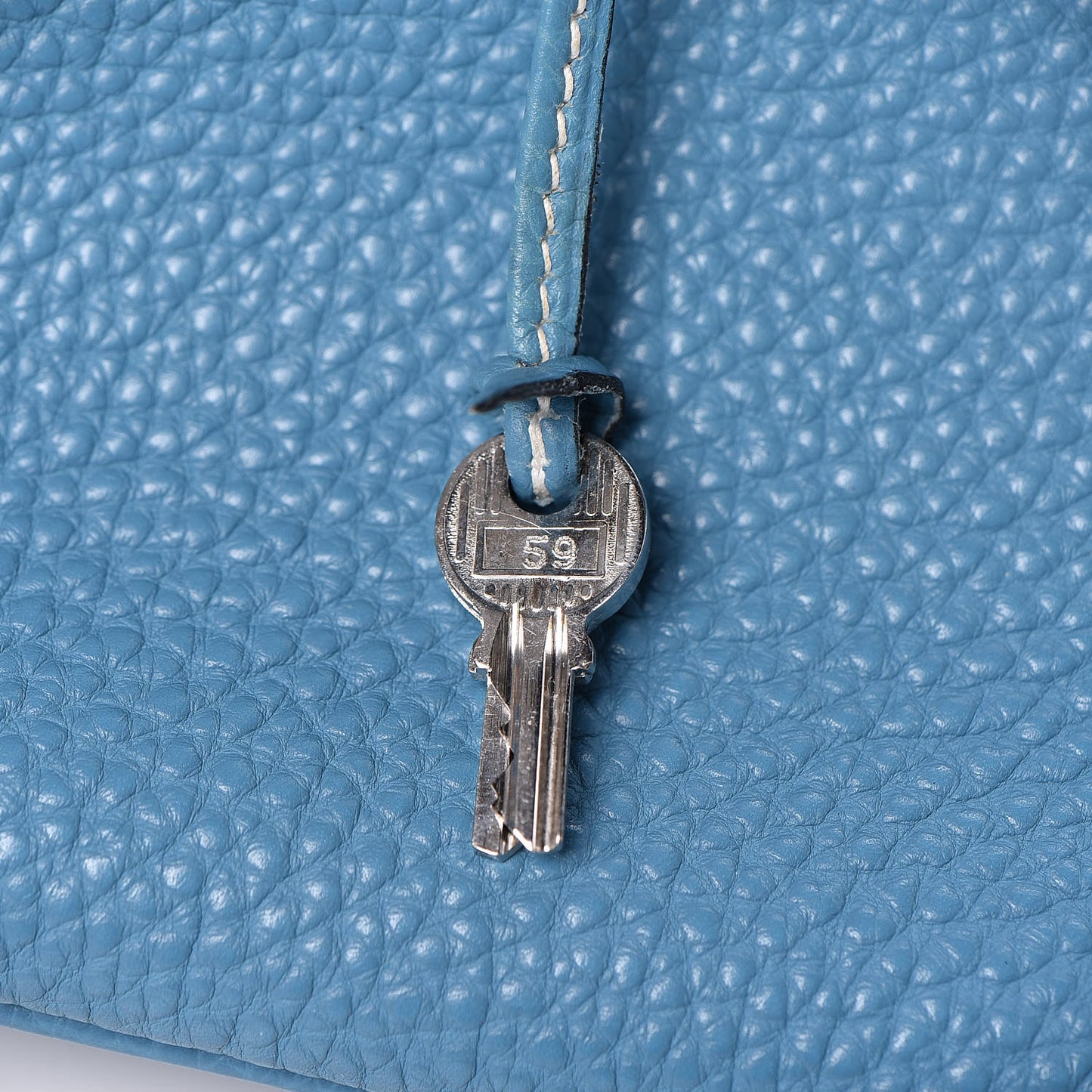Taurillon Clemence Birkin 30 Blue Jean