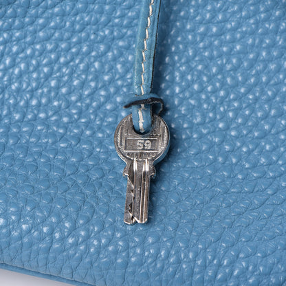Hermes Taurillon Clemence Birkin 30 Blue Jean 29 of 51