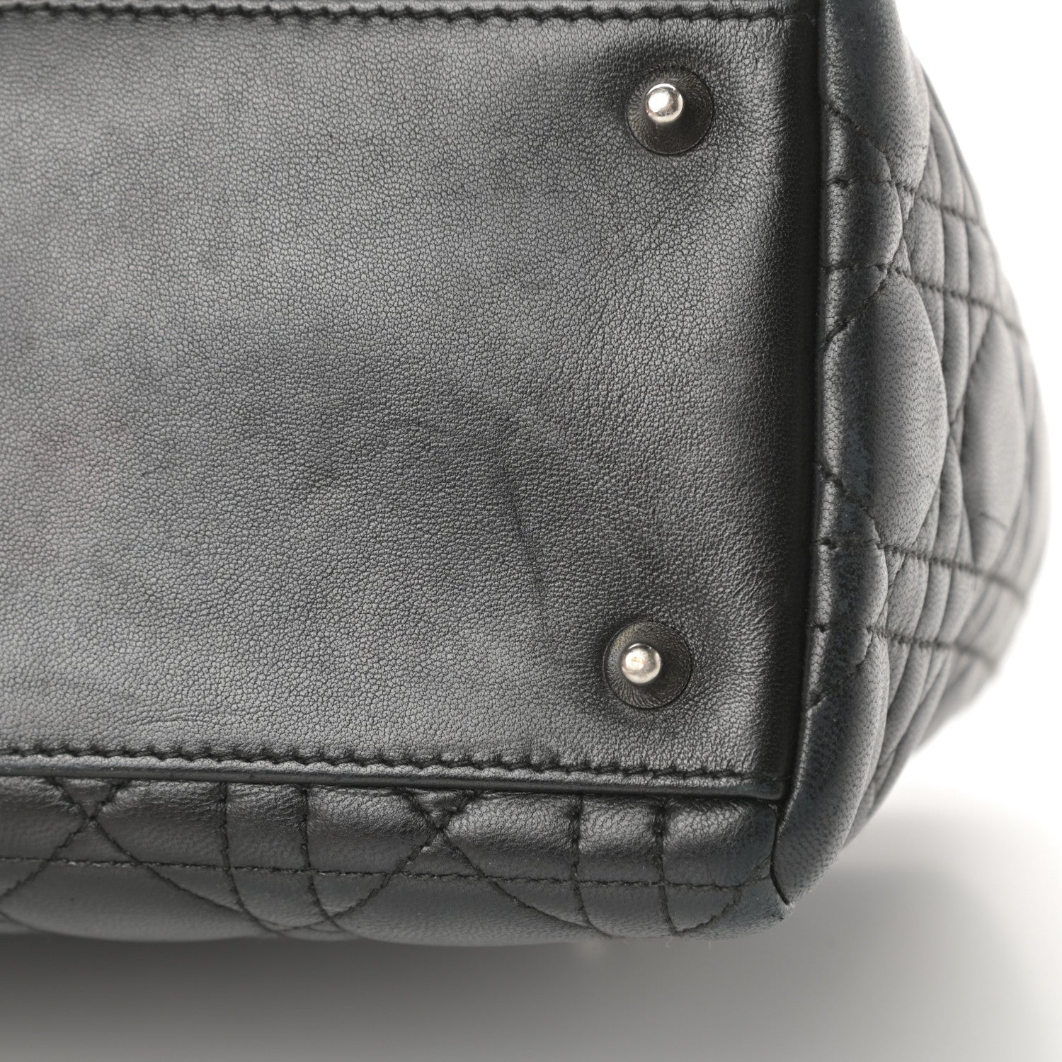 Christian Dior Lambskin Cannage Medium Lady Dior Black 13 of 15