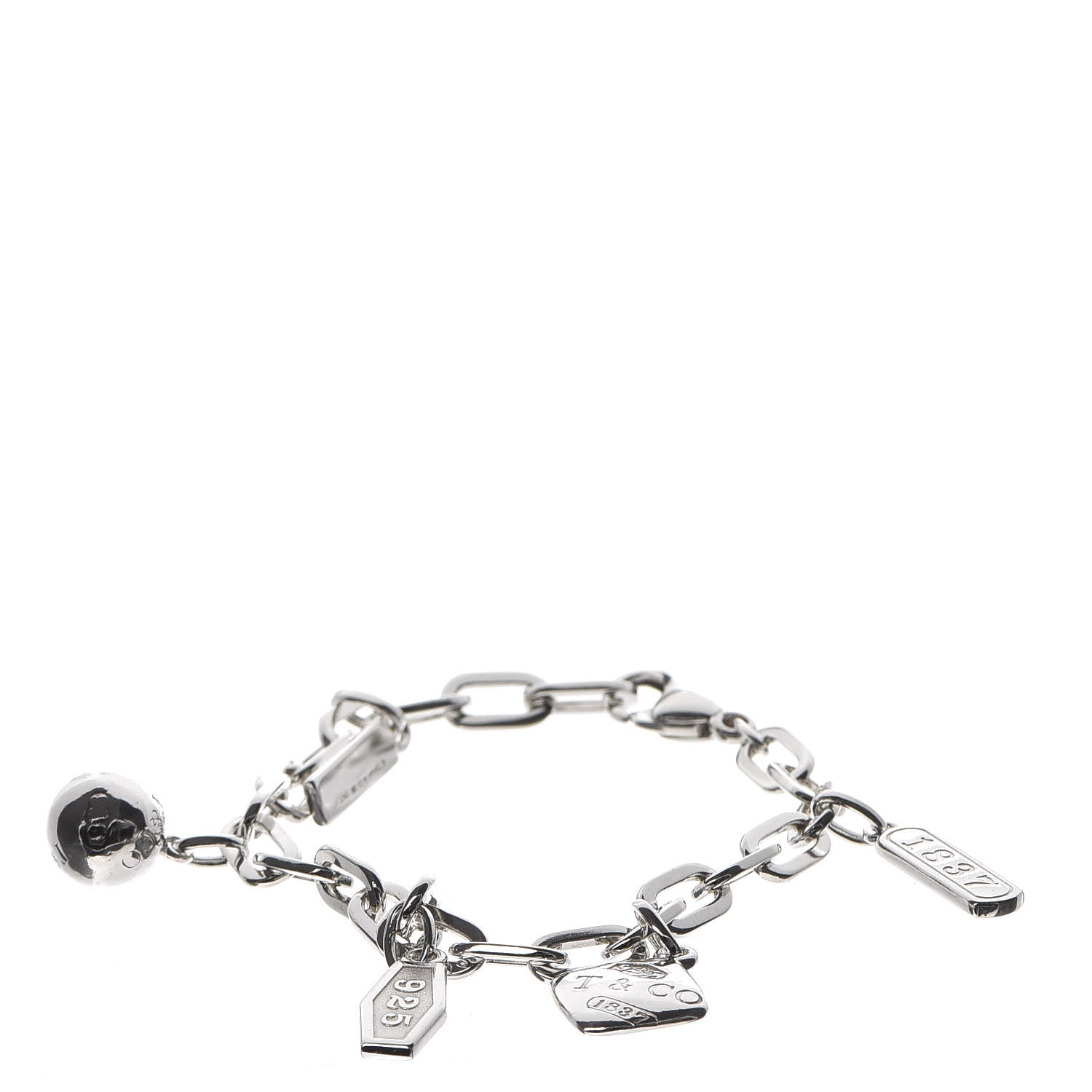 Tiffany Sterling Silver 1837 Charm Bracelet 1 of 6