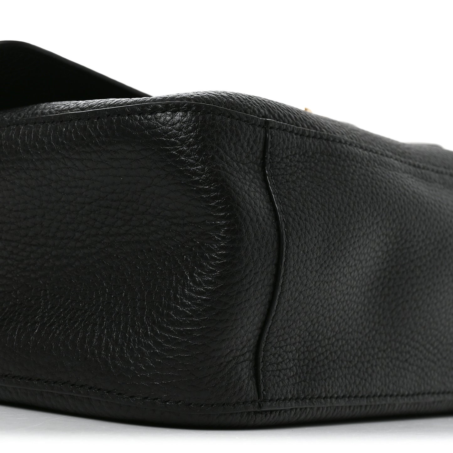 Grained Calfskin Small Souplissimo Maxi Flap Black