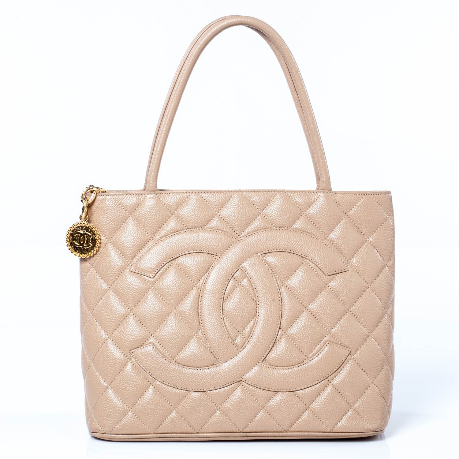 Chanel Caviar Quilted Medallion Tote Light Beige 1 of 9