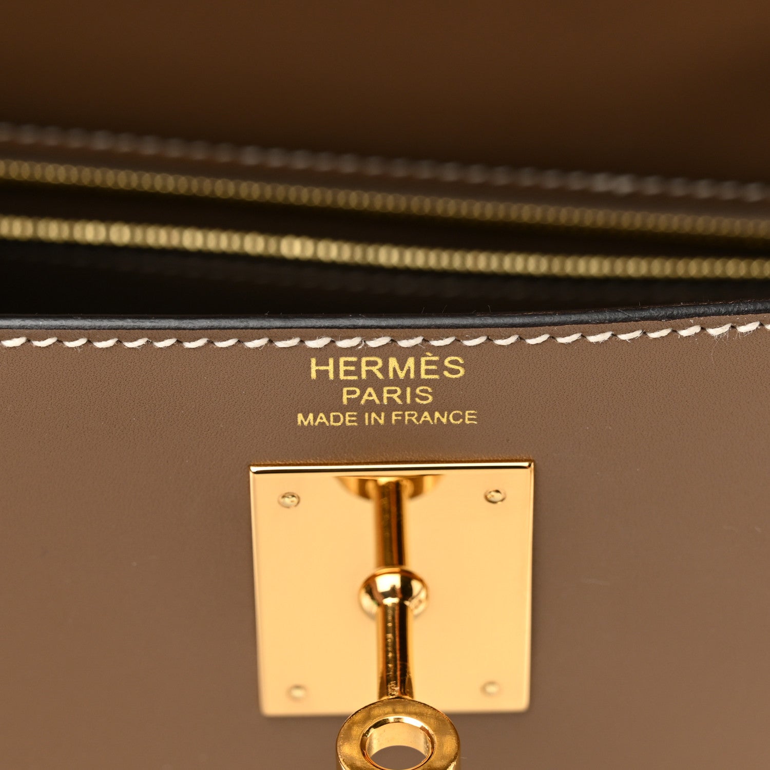 Hermes Tadelakt Sellier Kelly 32 Etoupe 6 of 14