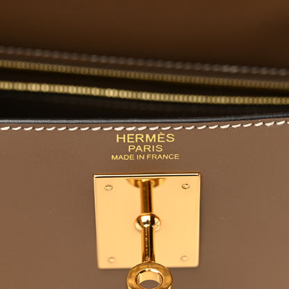 Hermes Tadelakt Sellier Kelly 32 Etoupe 6 of 14