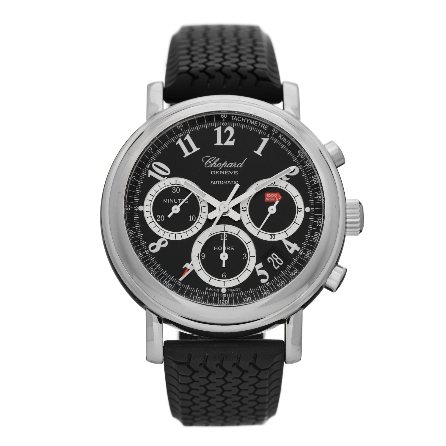 Chopard Stainless Steel Rubber 39mm Mille Miglia Chronograph Automatic Watch Black 1 of 6