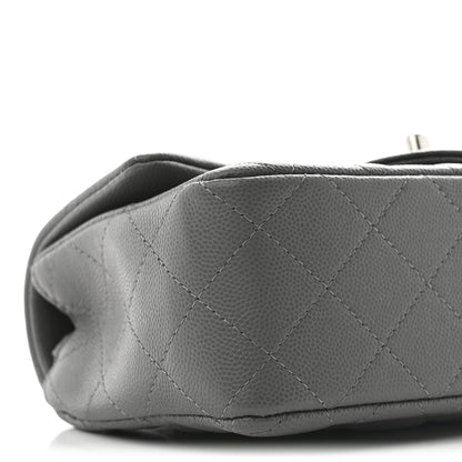 Chanel Caviar Quilted Mini Rectangular Flap Grey 9 of 11