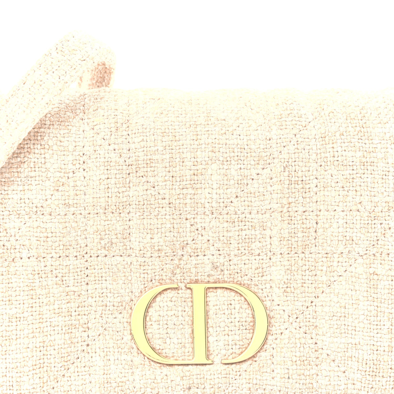 Christian Dior Linen Macrocannage Caro Bag Rose 8 of 11