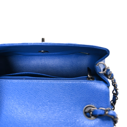 Chanel Caviar Quilted Mini Rectangular Flap Blue 5 of 10