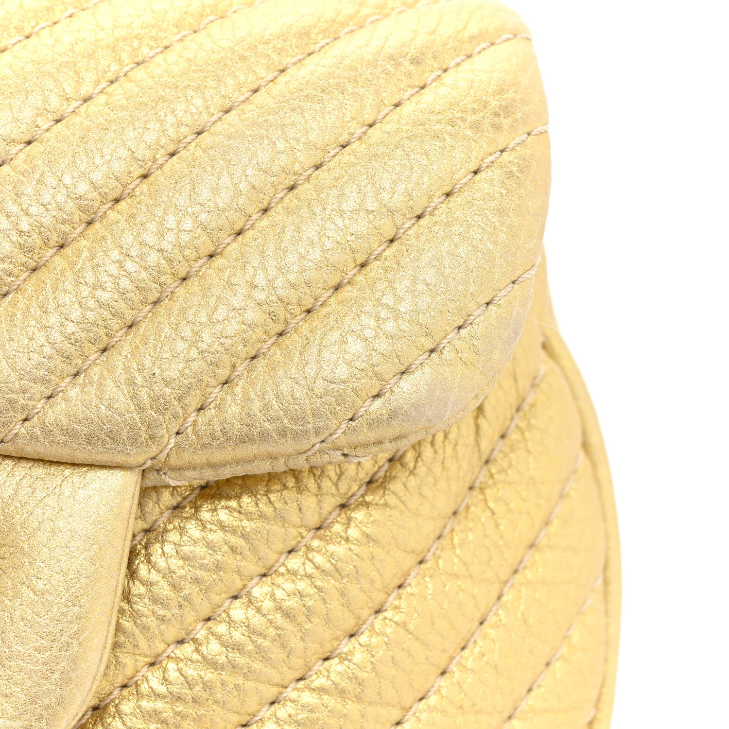 Chanel Metallic Aged Calfskin Chevron Small Bubble CC Flap Gold 13 of 13
