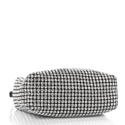 Alexander Wang Mesh Crystal Rhinestone Mini Heiress Pouch Black Silver 4 of 8