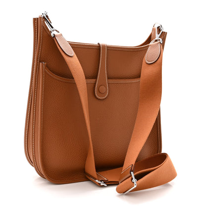 Hermes Taurillon Clemence Evelyne III PM Gold 3 of 12