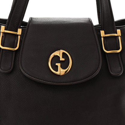 Gucci Pebbled Calfskin Medium 1973 Tote Dark Brown 8 of 12