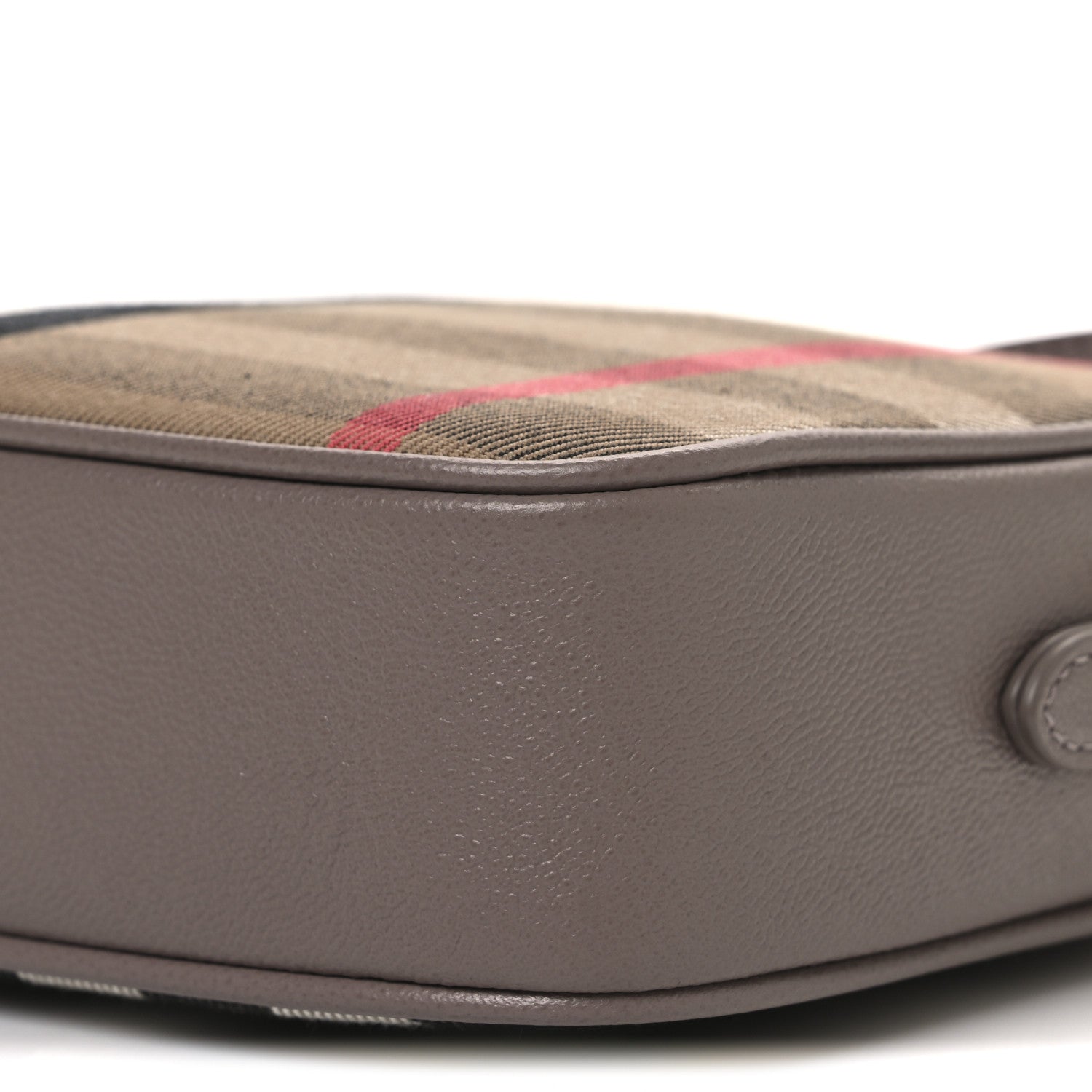 Burberry Calfskin House Check Small Camera Bag Grey Mink 1754296