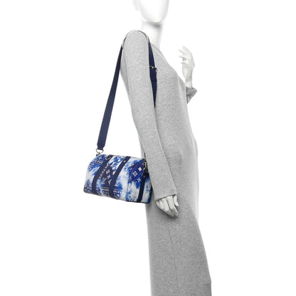 Louis Vuitton Cowhide Monogram Bandana City Keepall Blue 2 of 9