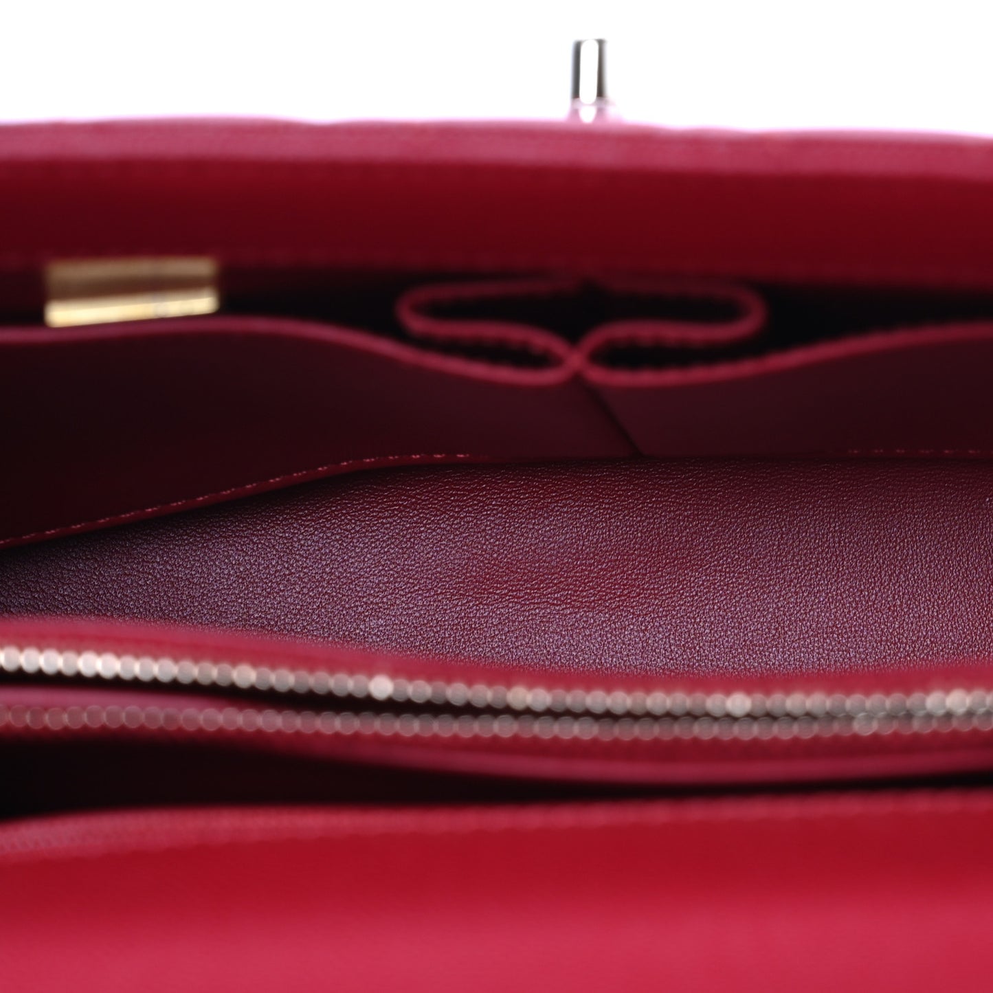 Caviar Quilted Small Coco Handle Flap Red