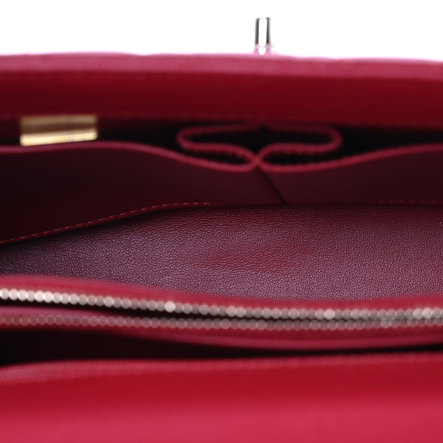 Chanel Caviar Quilted Small Coco Handle Flap Red 5 of 10