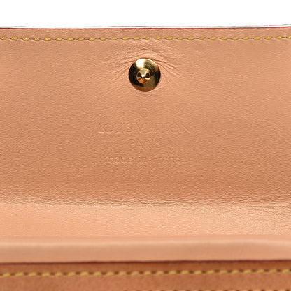 Louis Vuitton Monogram Cherry Blossom Porte-Monnaie Plat Coin Purse Brown 6 of 6