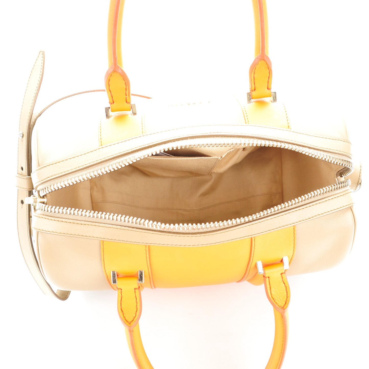 Matte Calfskin Medium Bi-Color Lucrezia Beige Orange