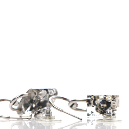 Chanel Plexiglass Pearl CC Earrings Grey 3 of 5