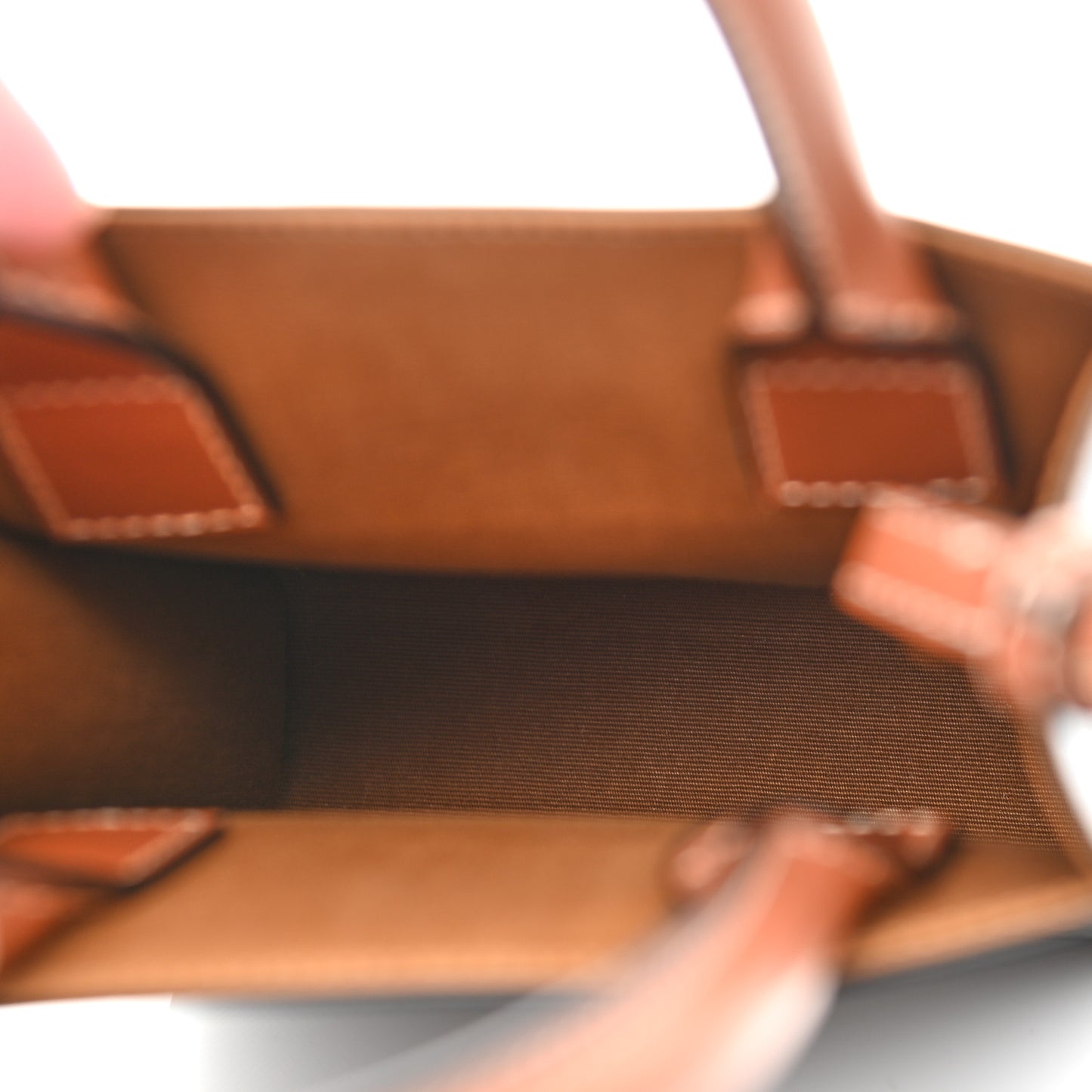 Triomphe Canvas Calfskin Mini Vertical Cabas Tan