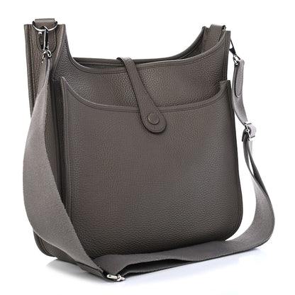 Hermes Taurillon Clemence Evelyne III PM Etain 3 of 9