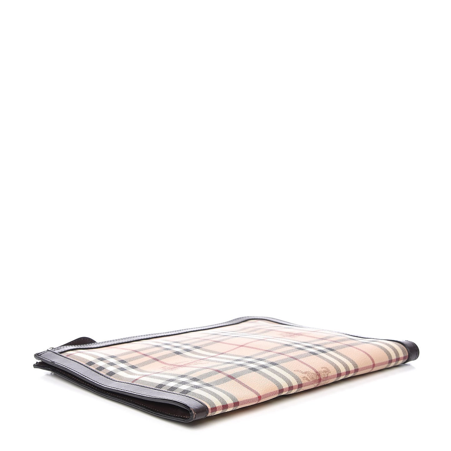 Haymarket Check Portfolio Case Chocolate