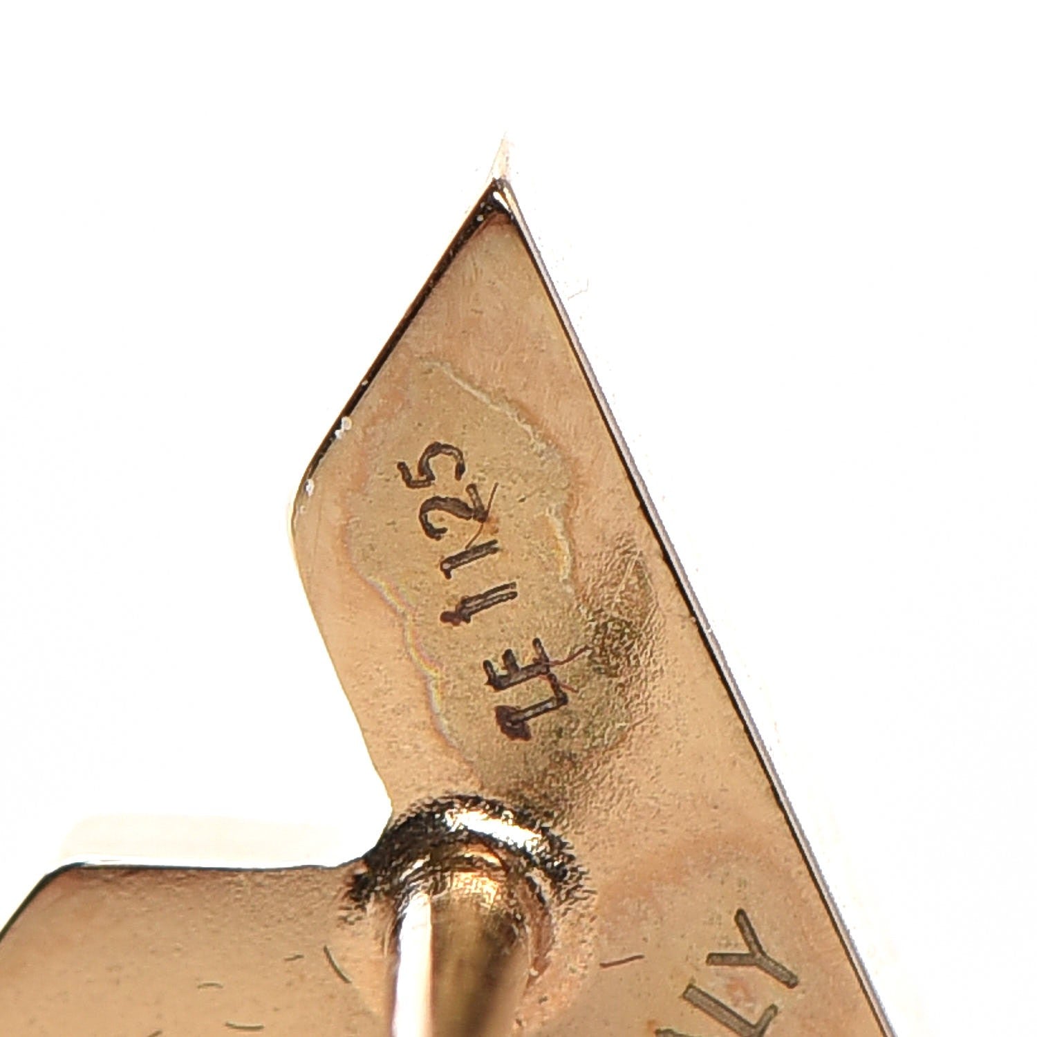 Louis Vuitton Brass Essential V Stud Earrings Gold 5 of 9