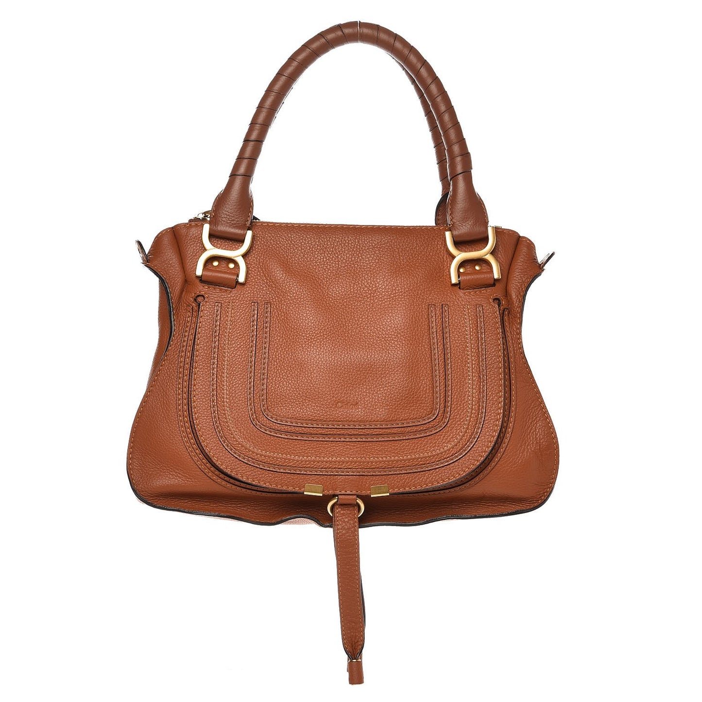 Calfskin Medium Marcie Satchel Tan