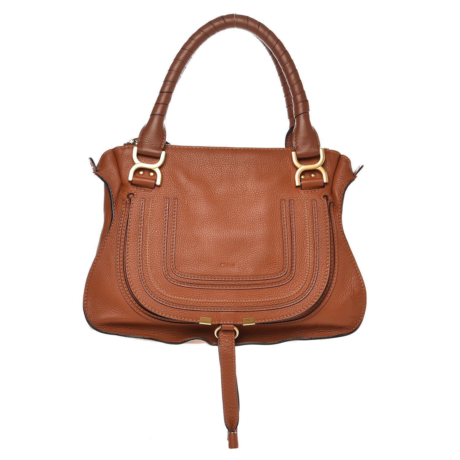 Chloe Calfskin Medium Marcie Satchel Tan 1 of 10