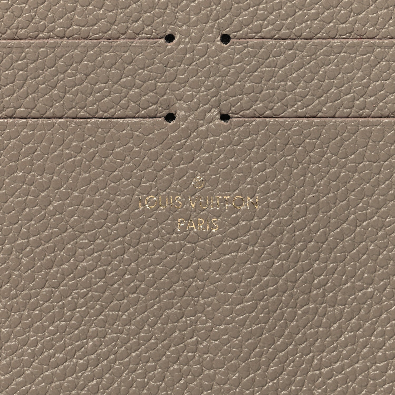Louis Vuitton Calfskin Felicie Chain Wallet Card Holder Insert Tourterelle 6 of 8