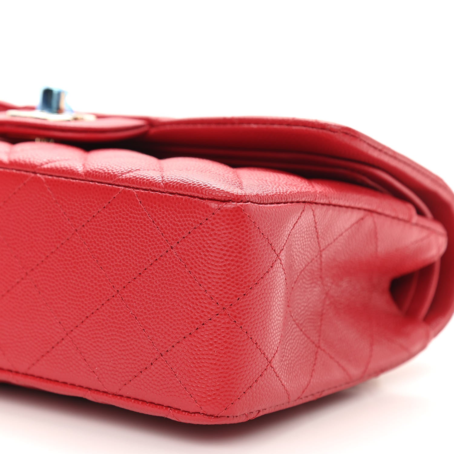 Chanel Caviar Quilted Small Double Flap Red 10 of 11