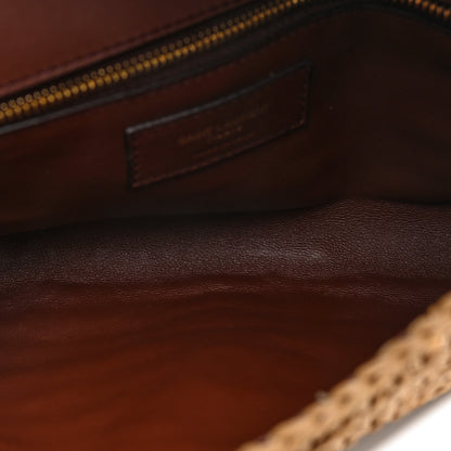 Saint Laurent Raffia Monogram Tassel Kate 99 Dark Nude 4 of 8