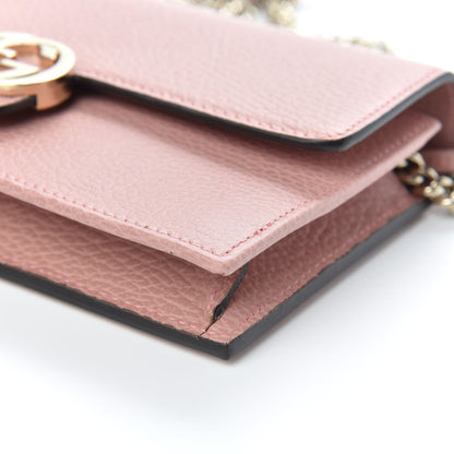 Gucci Dollar Calfskin Interlocking G Chain Wallet Soft Pink 8 of 9